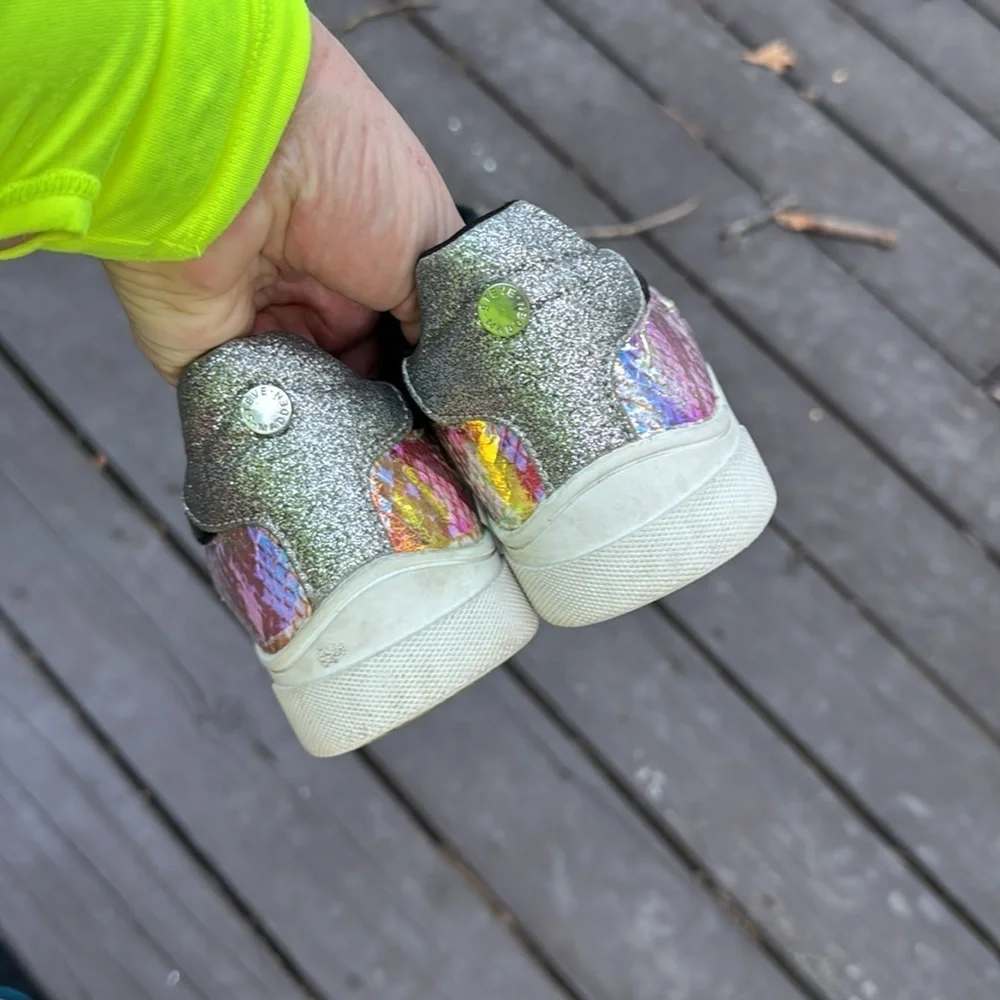 Steve Madden Zparka Colorful Zebra Print Girls Sneakers size 5